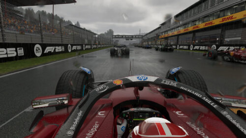 Formula 1 Rainy Race Cockpit View Ferrari 4K Wallpaper