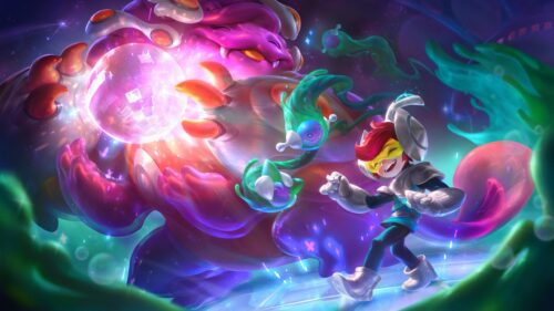 Groovy Disco Space Creature and Hero Character 4K Wallpaper