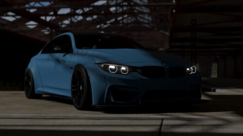 Stunning Widebody BMW M4 in Matte Blue Finish PC Wallpaper