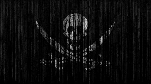 Digital Skull and Crossbones Matrix Style 4K PC Wallpaper