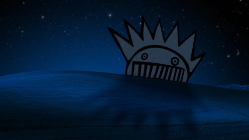 Ween Boognish Logo Over Bliss Hill Night Sky PC Wallpaper