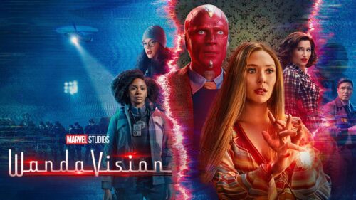 Wanda Maximoff and Vision Retro Sitcom Aesthetic 4K Desktop Wallpaper