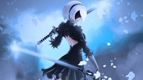 2B Nier Automata 4K Desktop Wallpaper | High-Quality Gaming Background for PC
