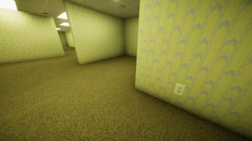Eerie Backrooms Liminal Space Aesthetic High Resolution Desktop Wallpaper