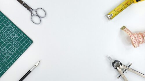 Minimalist DIY Crafting Tools and Stationery Desk 4K Wallpaper