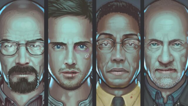 Breaking Bad Characters Artistic Portrait Desktop Wallpaper 4K