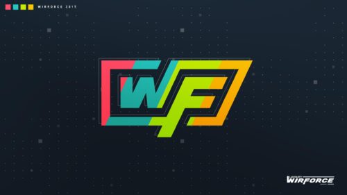 WirForce 2017 Neon Gaming Logo Minimalist PC Wallpaper