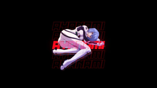 Rei Ayanami Neon Evangelion Minimalist Art 4K PC Wallpaper