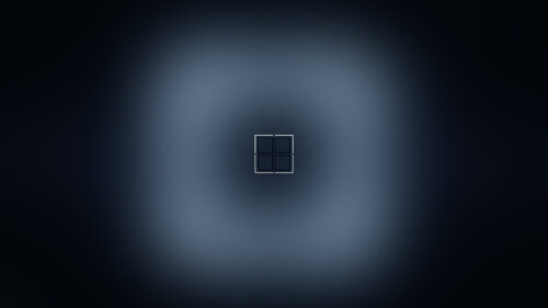 Minimalist Dark Windows Logo Aesthetic 4K PC Wallpaper