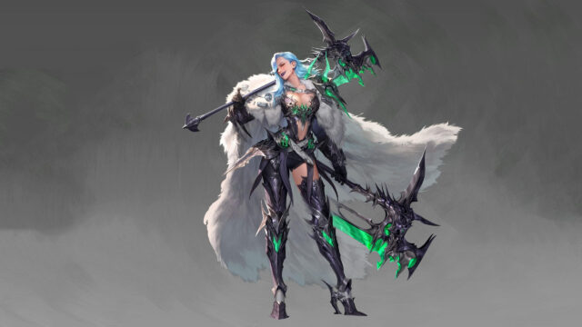 Warrior Queen with Dual Axes Fantasy Character 4K PC Wallpaper