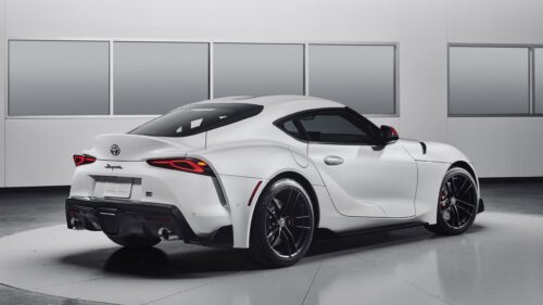 Stunning White Toyota GR Supra Sports Car Studio Shot PC Wallpaper