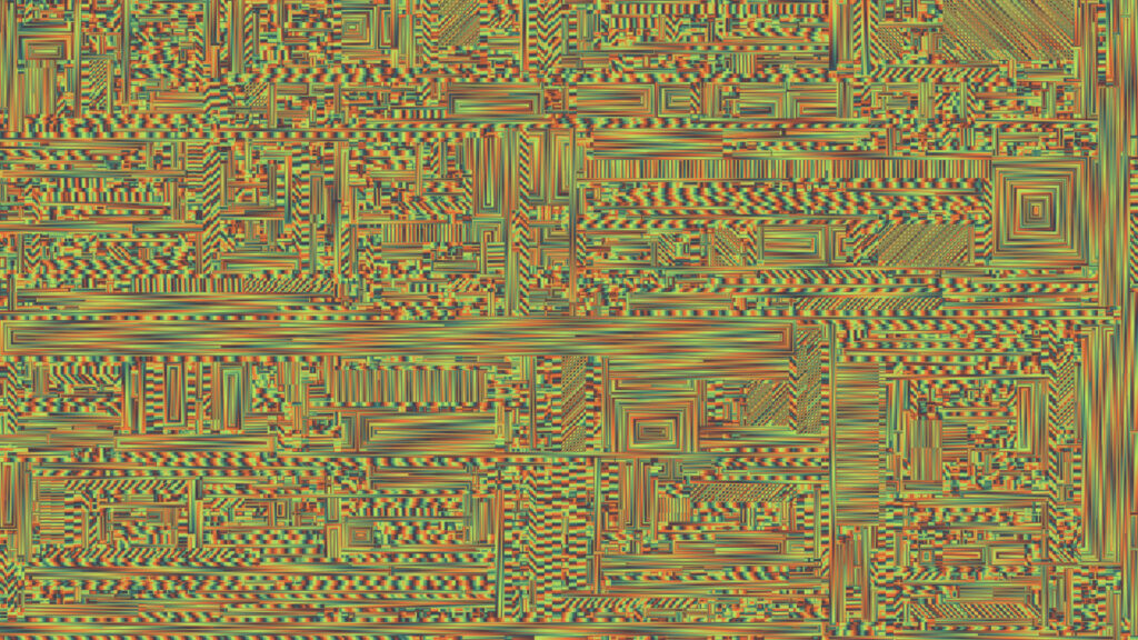 Abstract Glitch Digital Circuit Pattern 4K Desktop Wallpaper