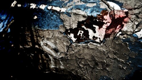 Gritty Rockstar Games Logo Grunge Texture 4K PC Wallpaper