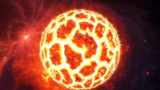 Exploding Molten Sun and Cosmic Supernova 4K Wallpaper