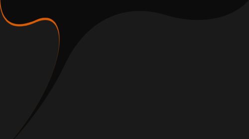Minimalist Dark Grey and Orange Abstract Wave PC Wallpaper