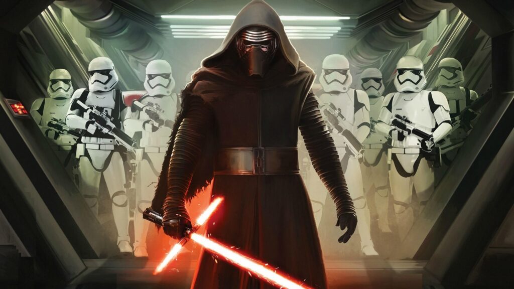 Kylo Ren and Stormtroopers Star Wars Cinematic PC Wallpaper