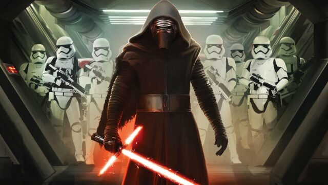 Kylo Ren and Stormtroopers Star Wars Cinematic PC Wallpaper