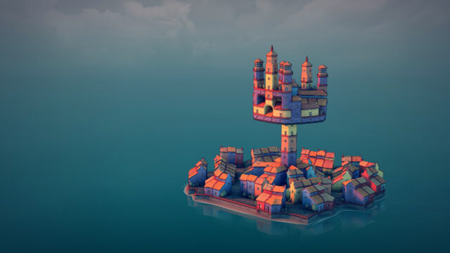 Townscaper Floating Fantasy Architecture Art PC Wallpaper