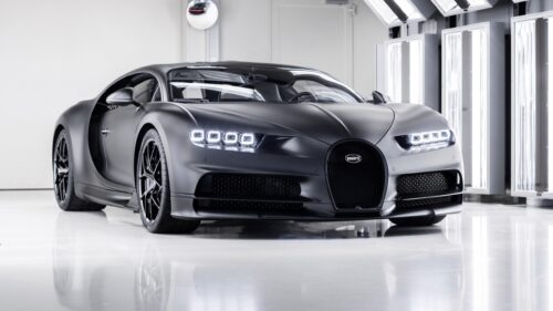 Matte Black Bugatti Chiron Sport Supercar 4K Wallpaper