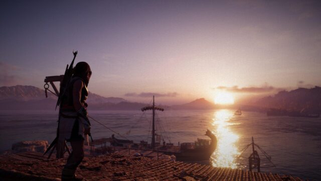Kassandra Assassin Creed Odyssey Sunset Horizon PC Wallpaper