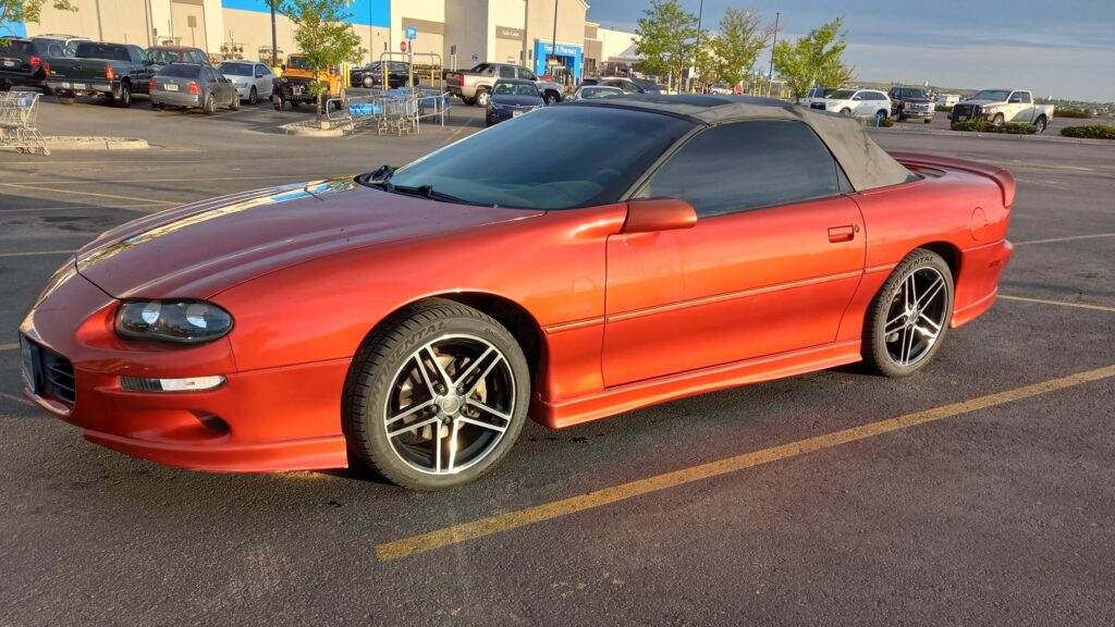 Stunning Metallic Orange Chevrolet Camaro Convertible PC Wallpaper