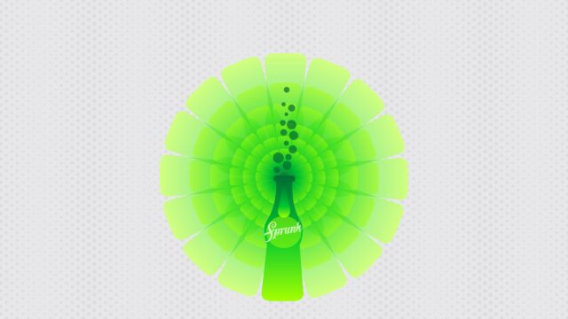 Minimalist Sprunk Soda Bottle Abstract Green Desktop Wallpaper
