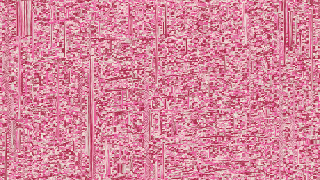 Abstract Pink Pixel Glitch Art Pattern 4K Desktop Wallpaper