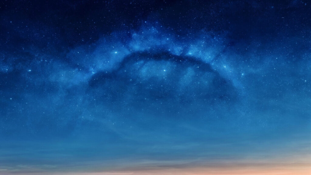 Stunning Blue Milky Way Galaxy Night Sky 4K Desktop Wallpaper