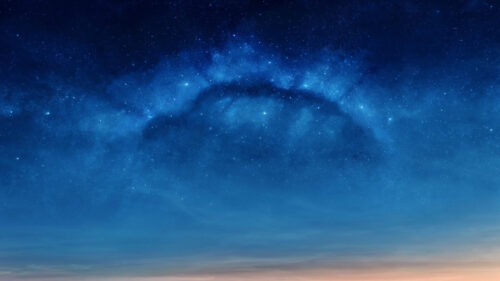 Stunning Blue Milky Way Galaxy Night Sky 4K Desktop Wallpaper