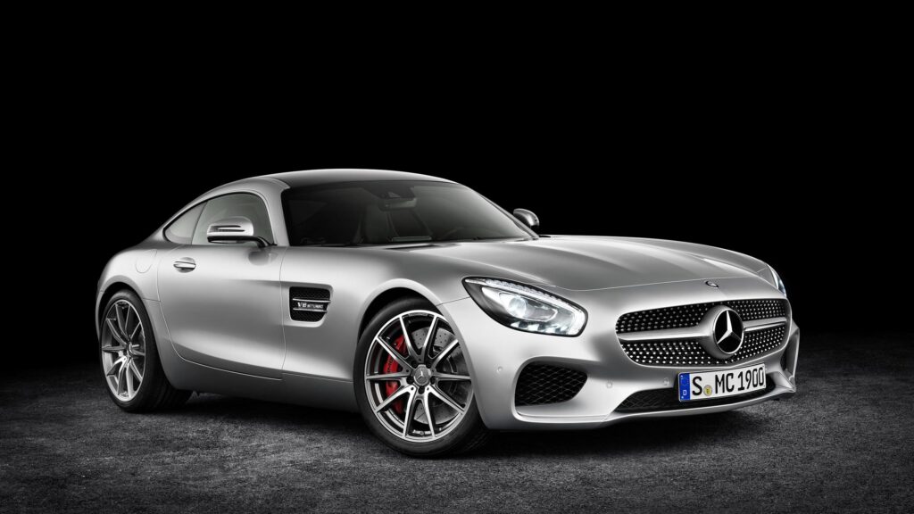 Stunning Silver Mercedes AMG GT Sports Car Studio Shot PC Wallpaper