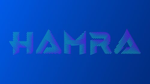 Abstract Hamra Typography Blue Gradient 4K PC Wallpaper