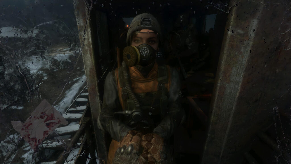 Post Apocalyptic Survivor with Gas Mask in Metro Exodus Style 4K Wallpaper