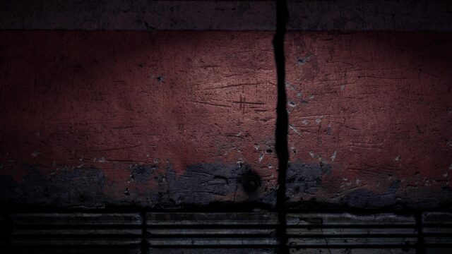 Dark Moody Red Cracked Wall Texture Desktop Wallpaper