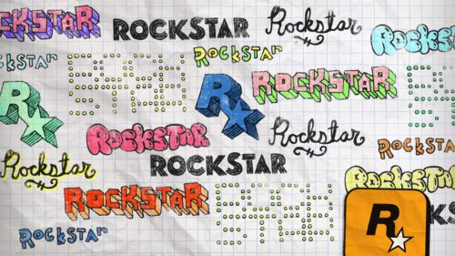 Rockstar Games Graffiti and Logo Sketch Art 4K Desktop Wallpaper