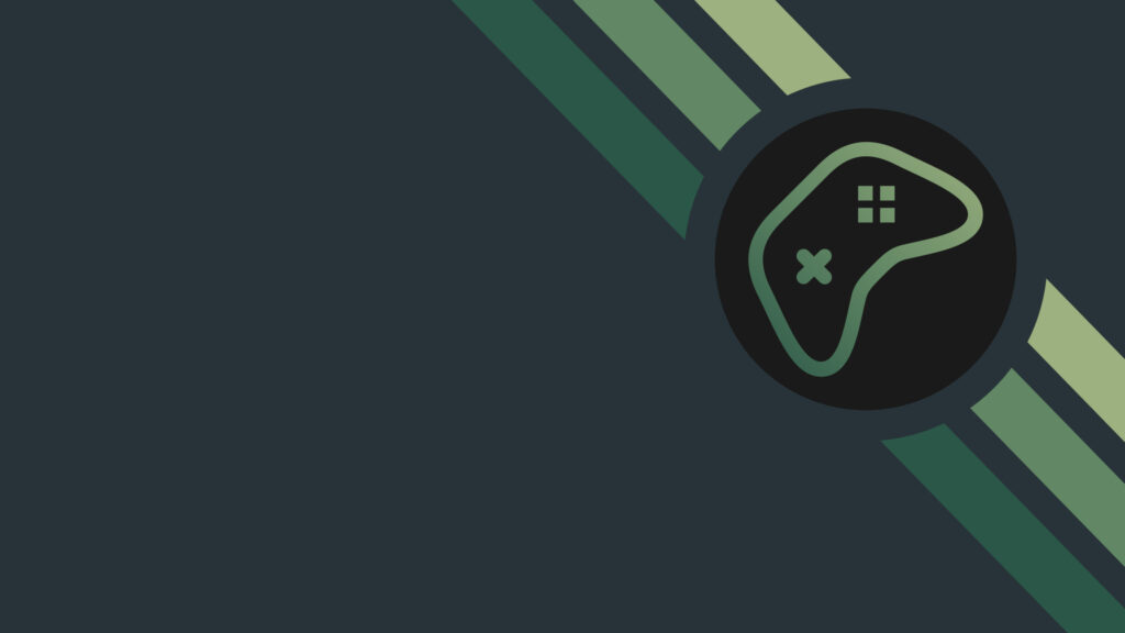Minimalist Green Gaming Controller Aesthetic Desktop Wallpaper