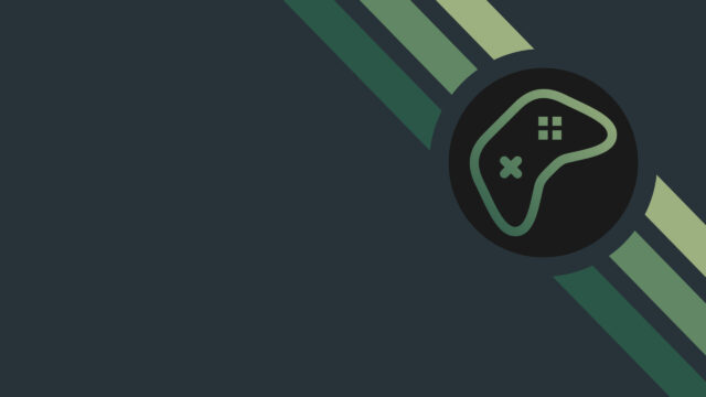 Minimalist Green Gaming Controller Aesthetic Desktop Wallpaper