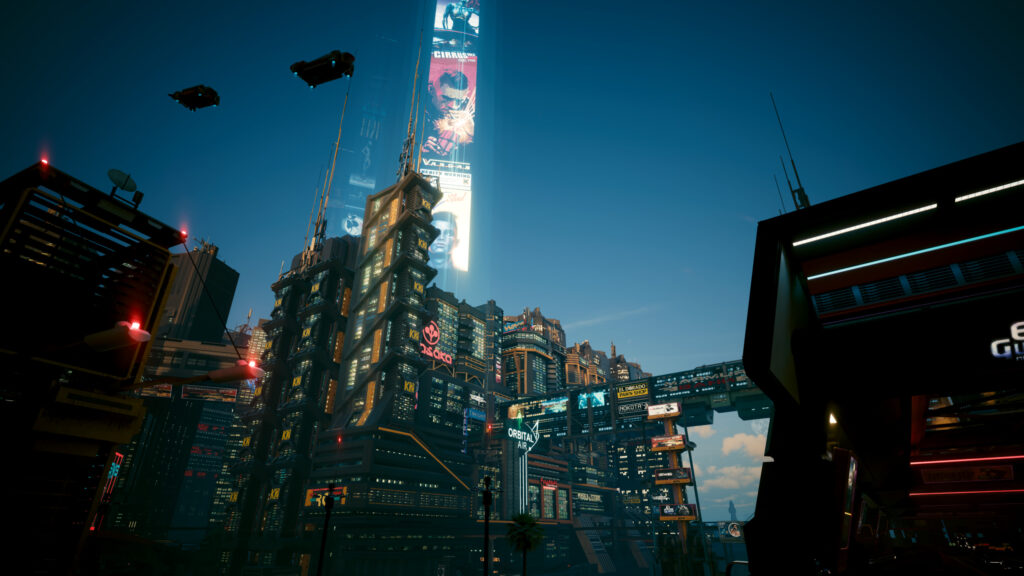 Futuristic Night City Cyberpunk Skyscraper Landscape PC Wallpaper