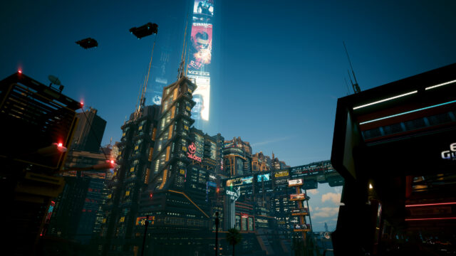 Futuristic Night City Cyberpunk Skyscraper Landscape PC Wallpaper
