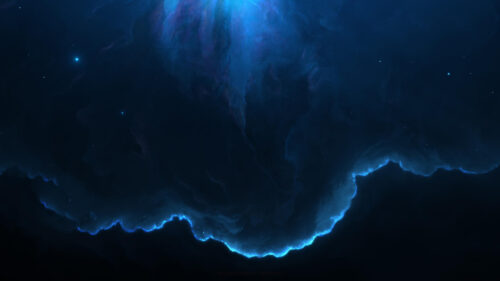 Stunning Deep Blue Space Nebula Galaxy 4K PC Wallpaper