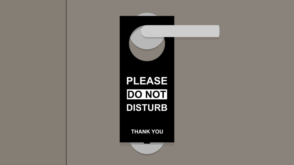 Minimalist Please Do Not Disturb Hotel Sign PC Wallpaper