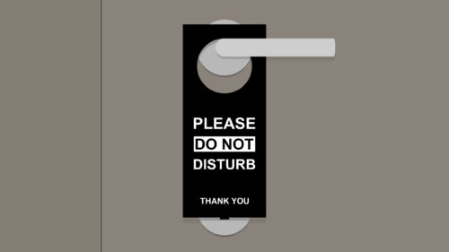 Minimalist Please Do Not Disturb Hotel Sign PC Wallpaper