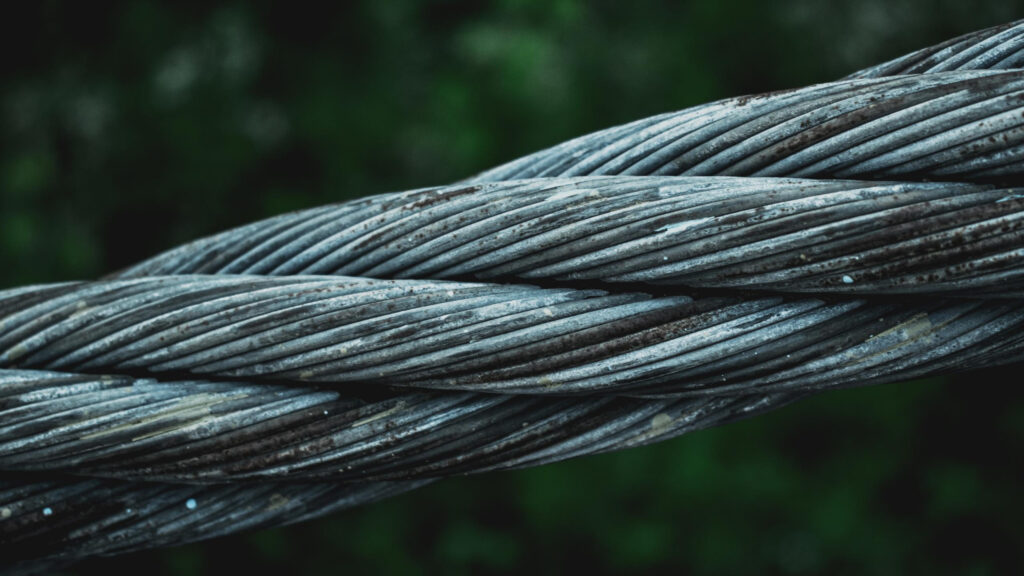 Industrial Steel Cable Close Up Texture Desktop Wallpaper