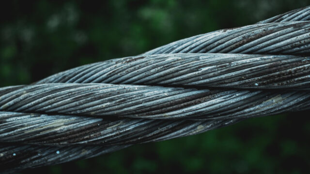 Industrial Steel Cable Close Up Texture Desktop Wallpaper