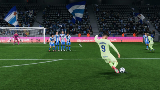 Robert Lewandowski Free Kick Action Shot FC Barcelona PC Wallpaper