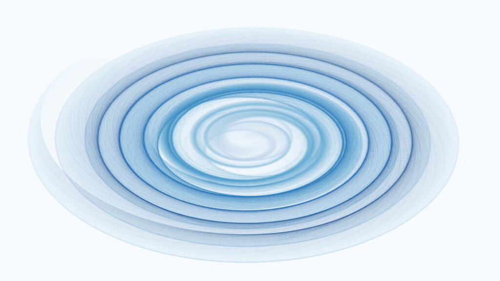 Minimalist Blue Swirl Abstract Art Desktop Wallpaper