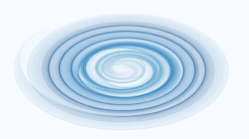 Minimalist Blue Swirl Abstract Art Desktop Wallpaper