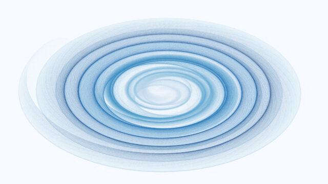 Minimalist Blue Swirl Abstract Art Desktop Wallpaper