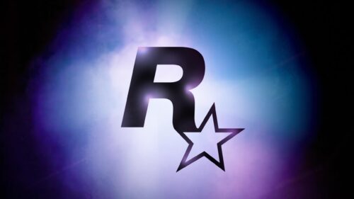 Rockstar Games Logo Cinematic Blue Glow 4K PC Wallpaper