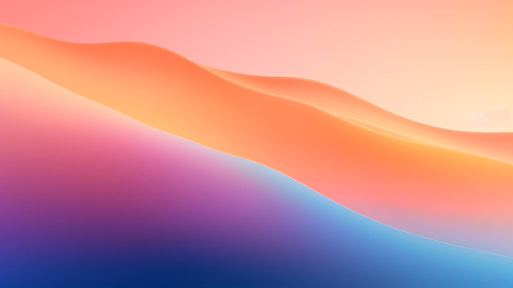 Abstract Gradient Wavy Landscape Minimalist 4K Wallpaper