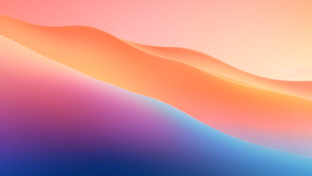 Abstract Gradient Wavy Landscape Minimalist 4K Wallpaper